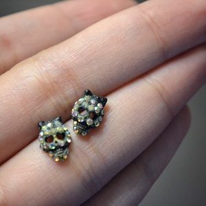 “Iconic Collection” Crystal Skull Stud Earrings